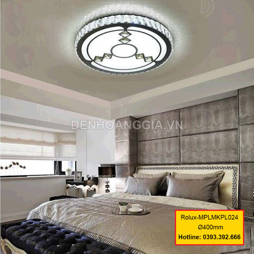 Đèn mâm mica pha lê trang trí Rolux-MPLMKPL024