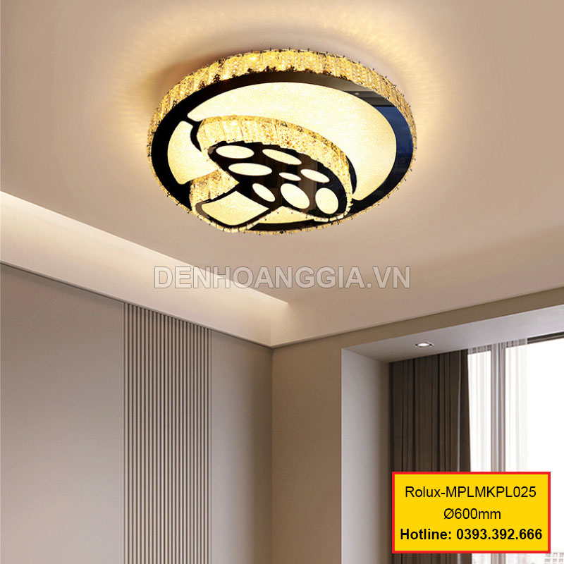 Đèn mâm mica pha lê trang trí Rolux-MPLMKPL020