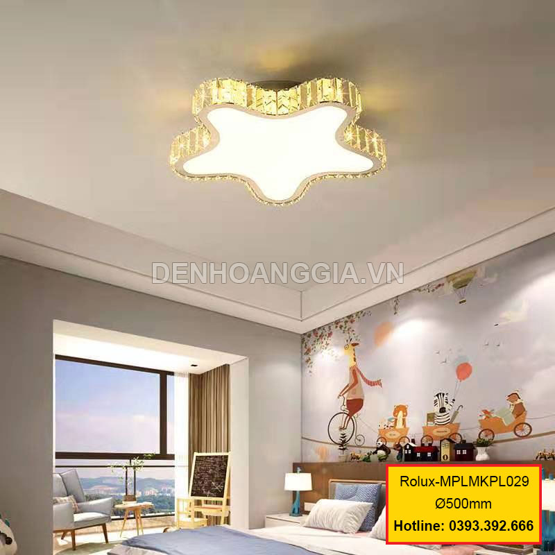 Đèn mâm mica pha lê trang trí Rolux-MPLMKPL029