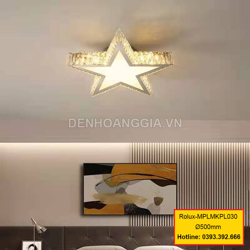 Đèn mâm mica pha lê trang trí Rolux-MPLMKPL030