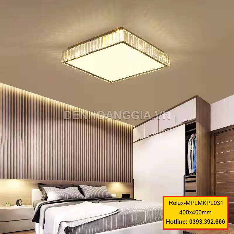 Đèn mâm mica pha lê trang trí Rolux-MPLMKPL031