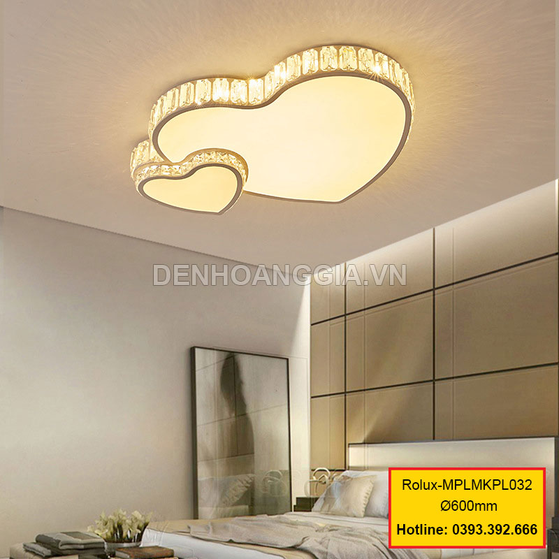 Đèn mâm mica pha lê trang trí Rolux-MPLMKPL032