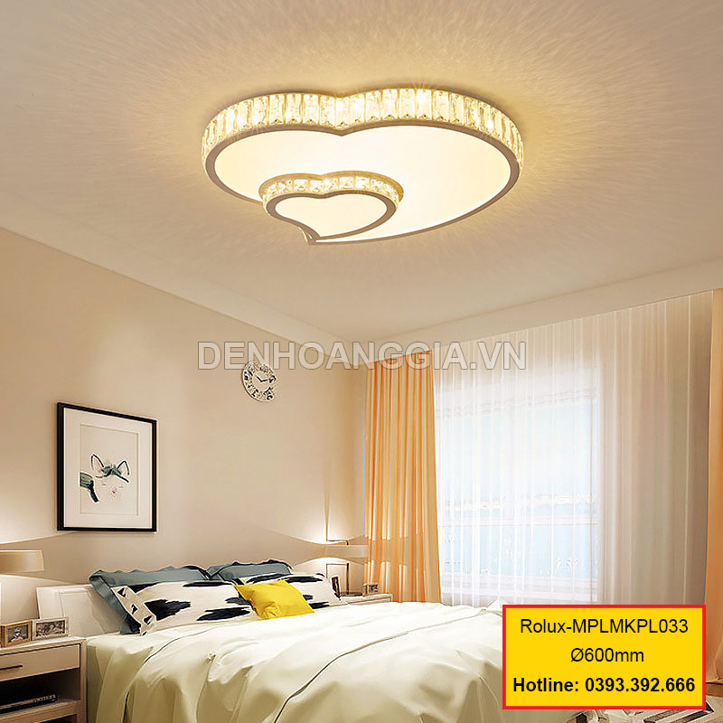 Đèn mâm mica pha lê trang trí Rolux-MPLMKPL033