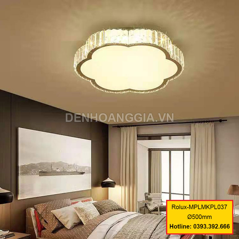 Đèn mâm mica pha lê trang trí Rolux-MPLMKPL037