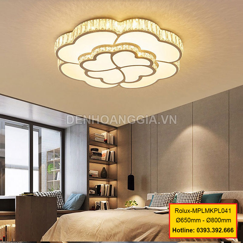 Đèn mâm mica pha lê trang trí Rolux-MPLMKPL041