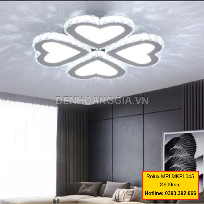 Đèn mâm mica pha lê trang trí Rolux-MPLMKPL045