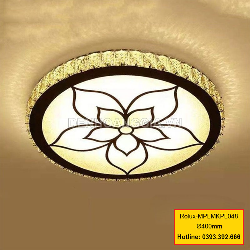 Đèn mâm mica pha lê trang trí Rolux-MPLMKPL048