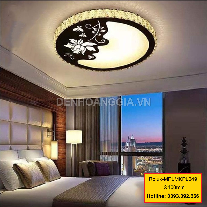 Đèn mâm mica pha lê trang trí Rolux-MPLMKPL049