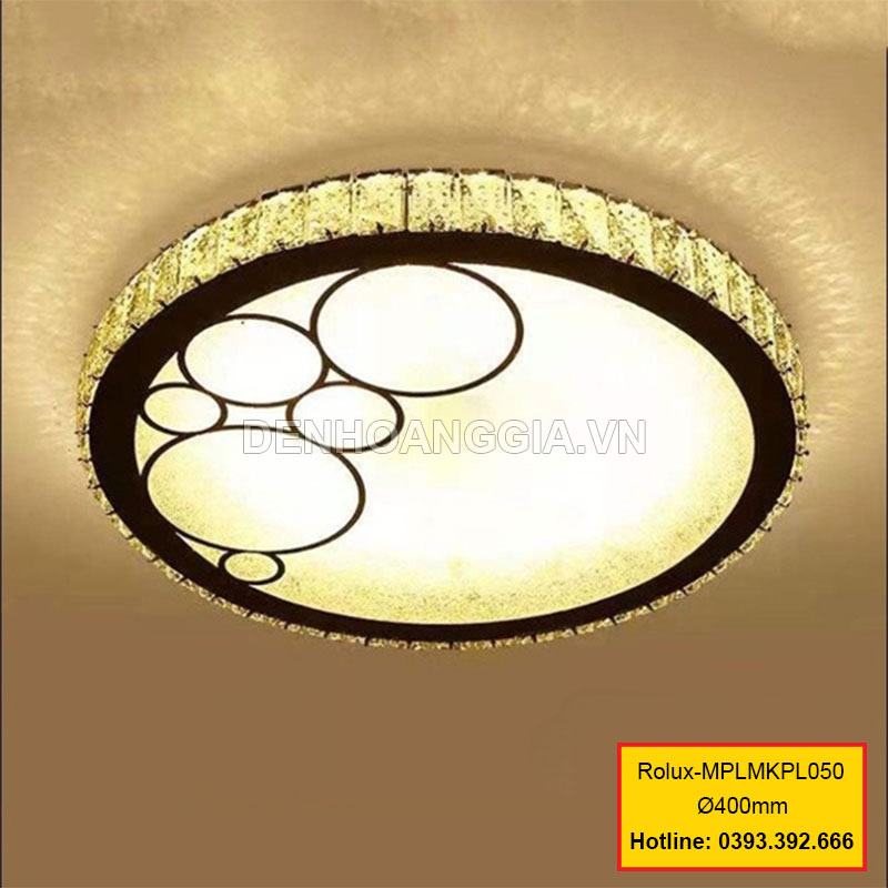 Đèn mâm mica pha lê trang trí Rolux-MPLMKPL050