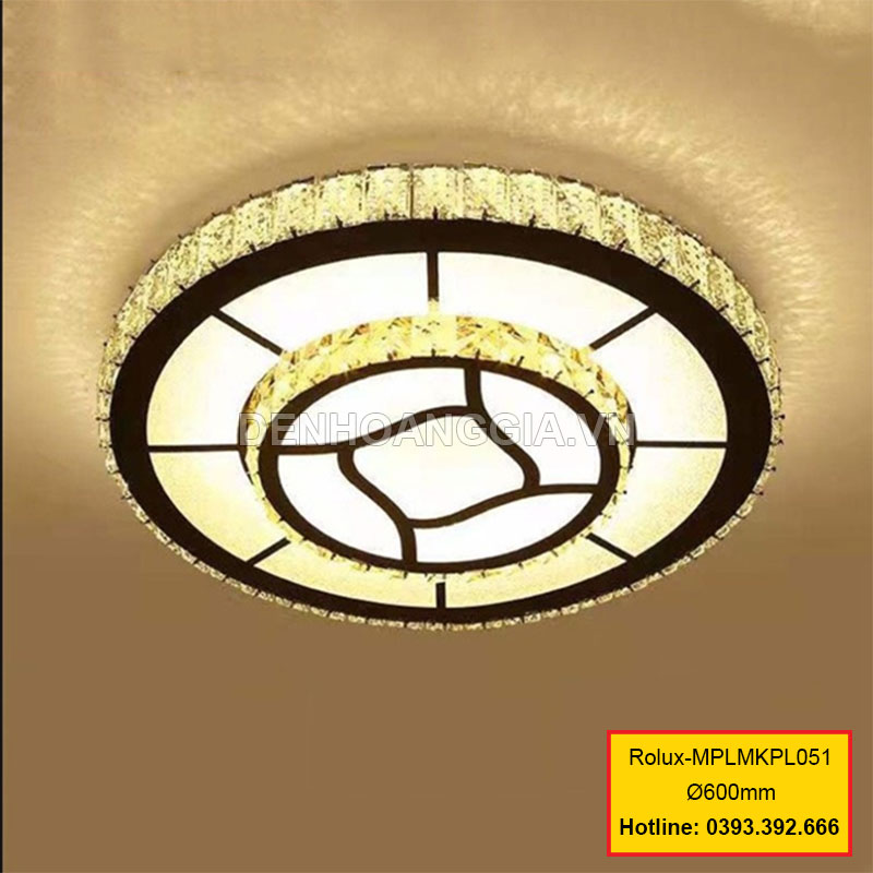 Đèn mâm mica pha lê trang trí Rolux-MPLMKPL051