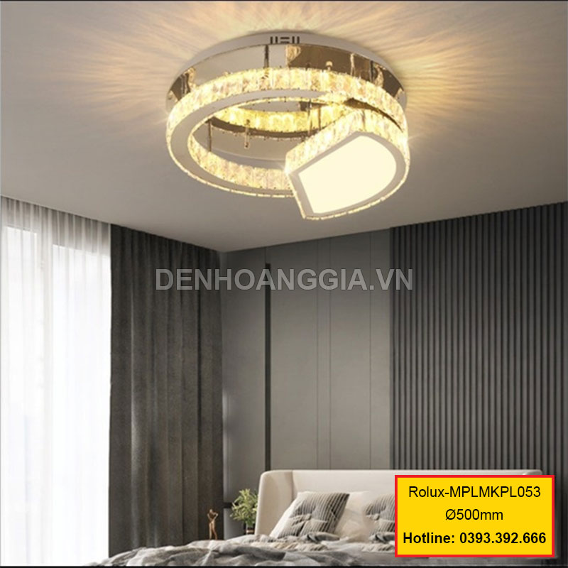 Đèn mâm mica pha lê trang trí Rolux-MPLMKPL053