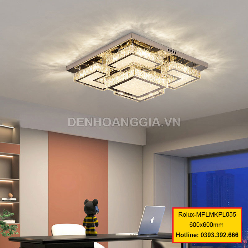 Đèn mâm mica pha lê trang trí Rolux-MPLMKPL055