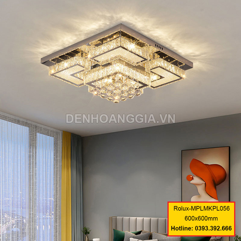Đèn mâm mica pha lê trang trí Rolux-MPLMKPL056