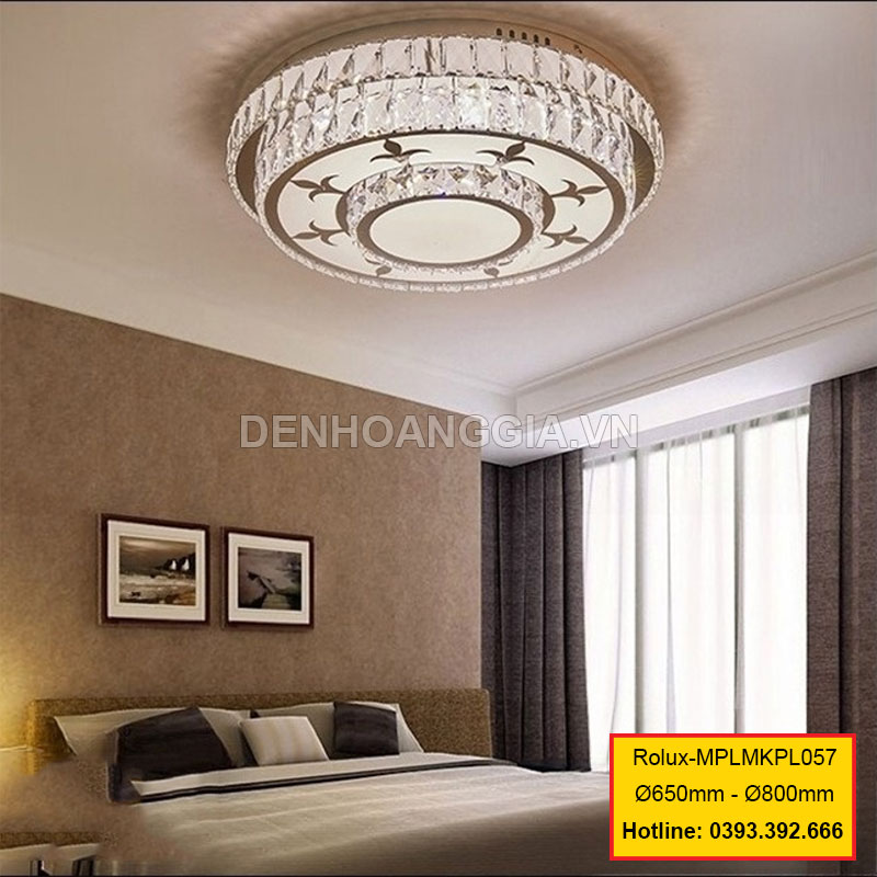 Đèn mâm mica pha lê trang trí Rolux-MPLMKPL057