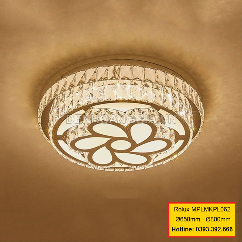 Đèn mâm mica pha lê trang trí Rolux-MPLMKPL062