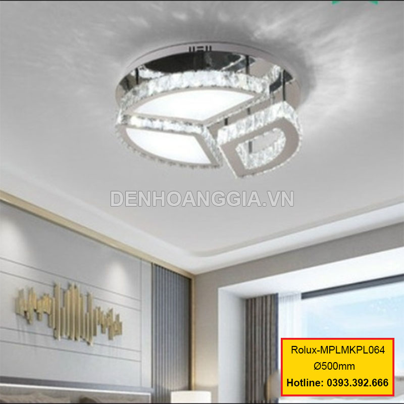 Đèn mâm mica pha lê trang trí Rolux-MPLMKPL064