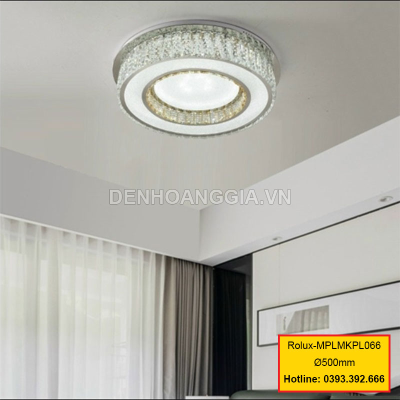 Đèn mâm mica pha lê trang trí Rolux-MPLMKPL066