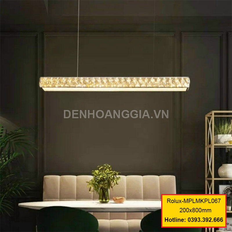 Đèn mâm mica pha lê trang trí Rolux-MPLMKPL067