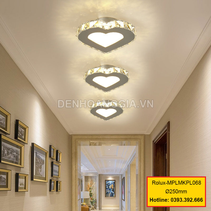 Đèn mâm mica pha lê trang trí Rolux-MPLMKPL068