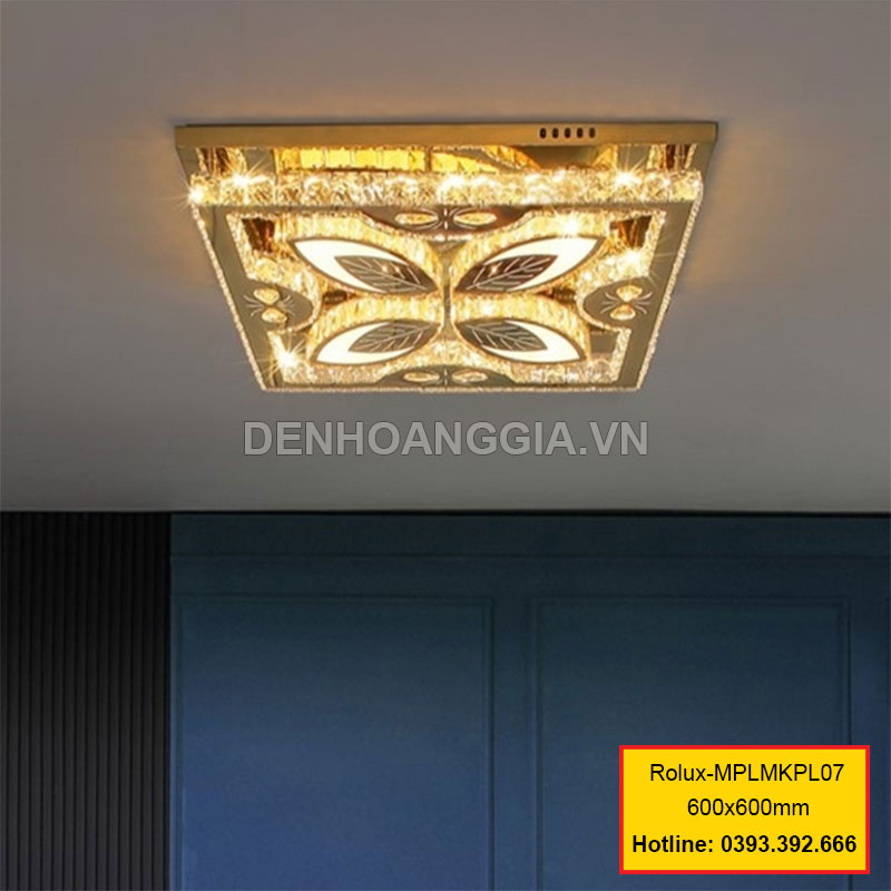 Đèn mâm mica pha lê trang trí Rolux-MPLMKPL07