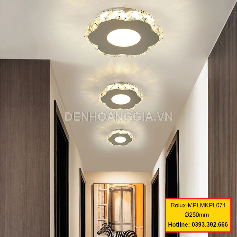 Đèn mâm mica pha lê trang trí Rolux-MPLMKPL071