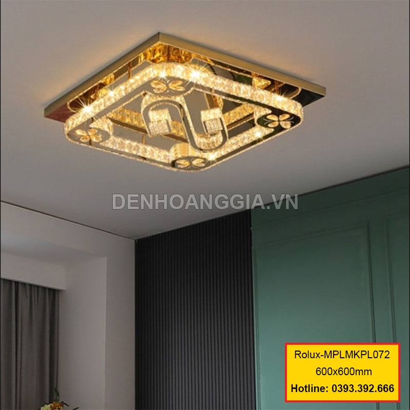 Đèn mâm mica pha lê trang trí Rolux-MPLMKPL072