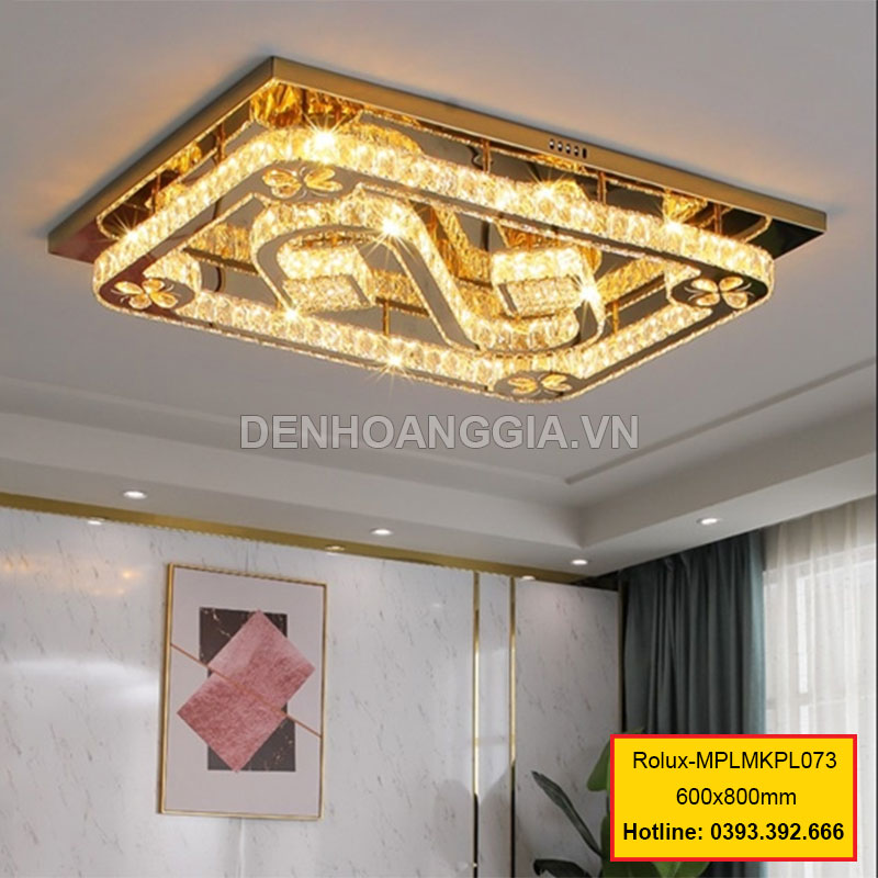 Đèn mâm mica pha lê trang trí Rolux-MPLMKPL073