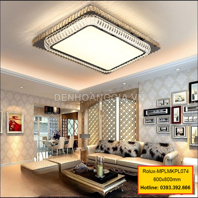 Đèn mâm mica pha lê trang trí Rolux-MPLMKPL074