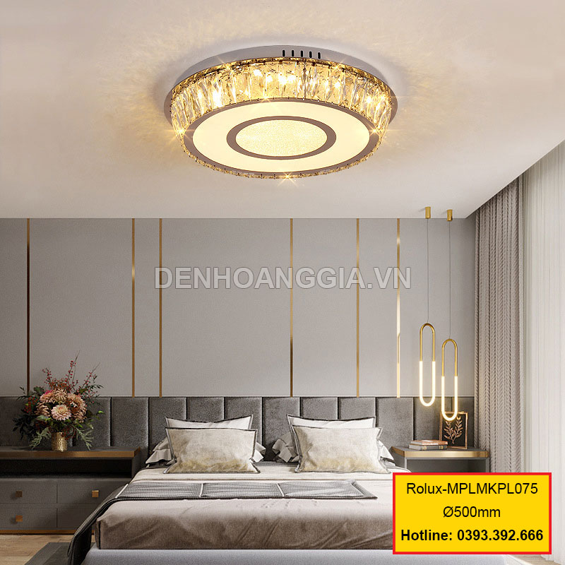 Đèn mâm mica pha lê trang trí Rolux-MPLMKPL075