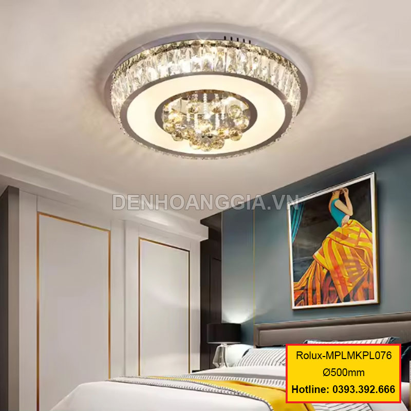 Đèn mâm mica pha lê trang trí Rolux-MPLMKPL076