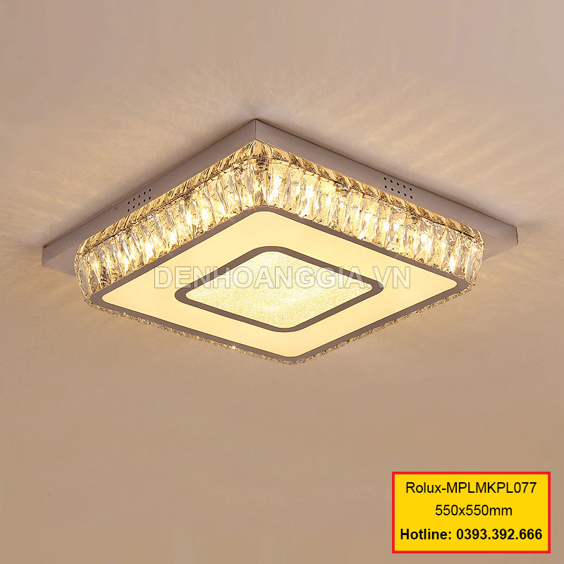 Đèn mâm mica pha lê trang trí Rolux-MPLMKPL077