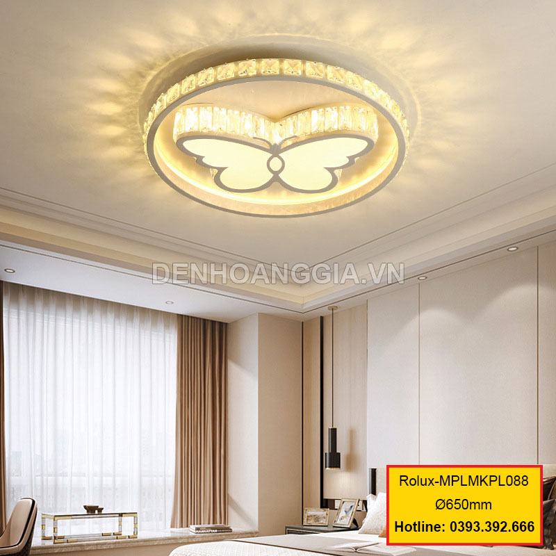 Đèn mâm mica pha lê trang trí Rolux-MPLMKPL088
