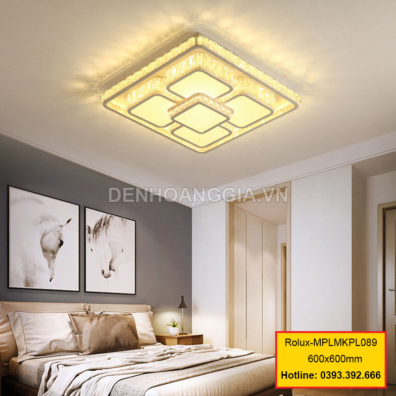Đèn mâm mica pha lê trang trí Rolux-MPLMKPL089