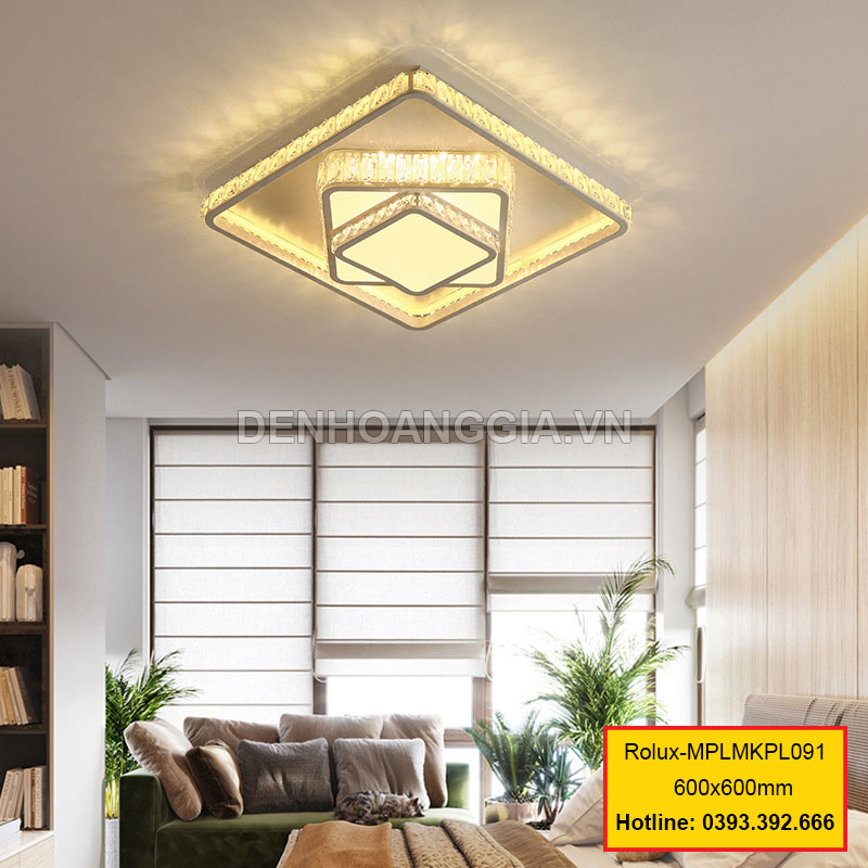 Đèn mâm mica pha lê trang trí Rolux-MPLMKPL091