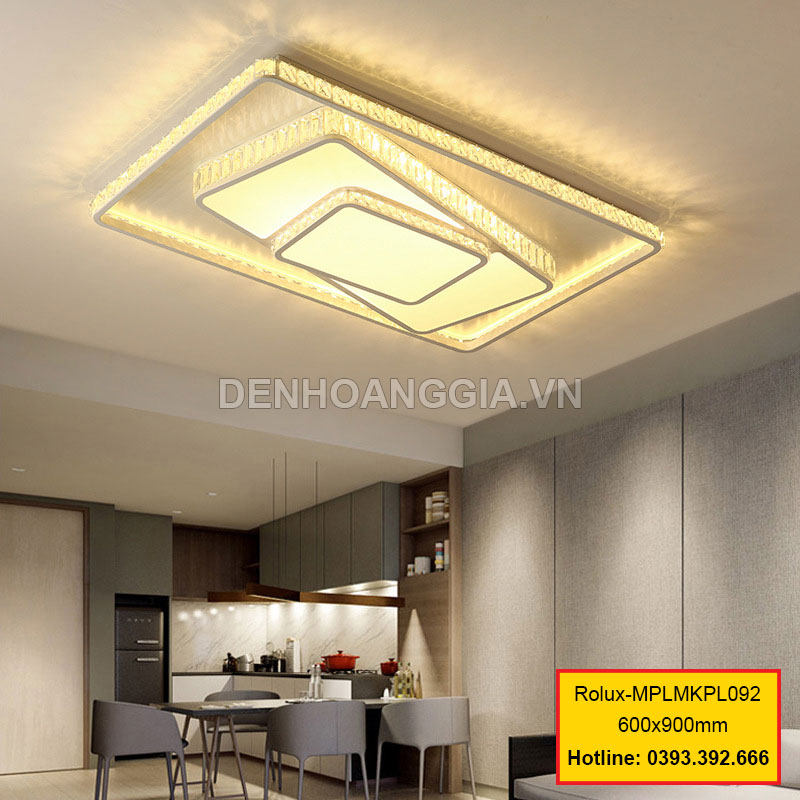 Đèn mâm mica pha lê trang trí Rolux-MPLMKPL092
