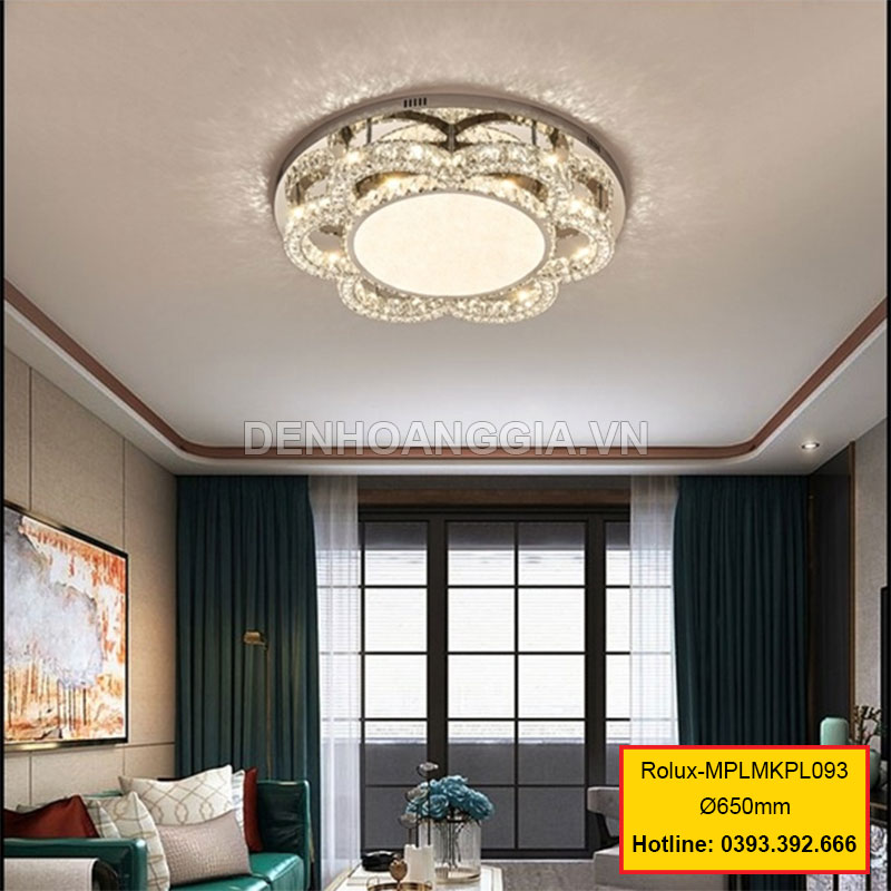 Đèn mâm mica pha lê trang trí Rolux-MPLMKPL093
