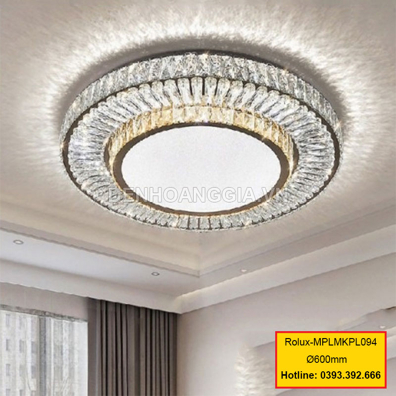 Đèn mâm mica pha lê trang trí Rolux-MPLMKPL094