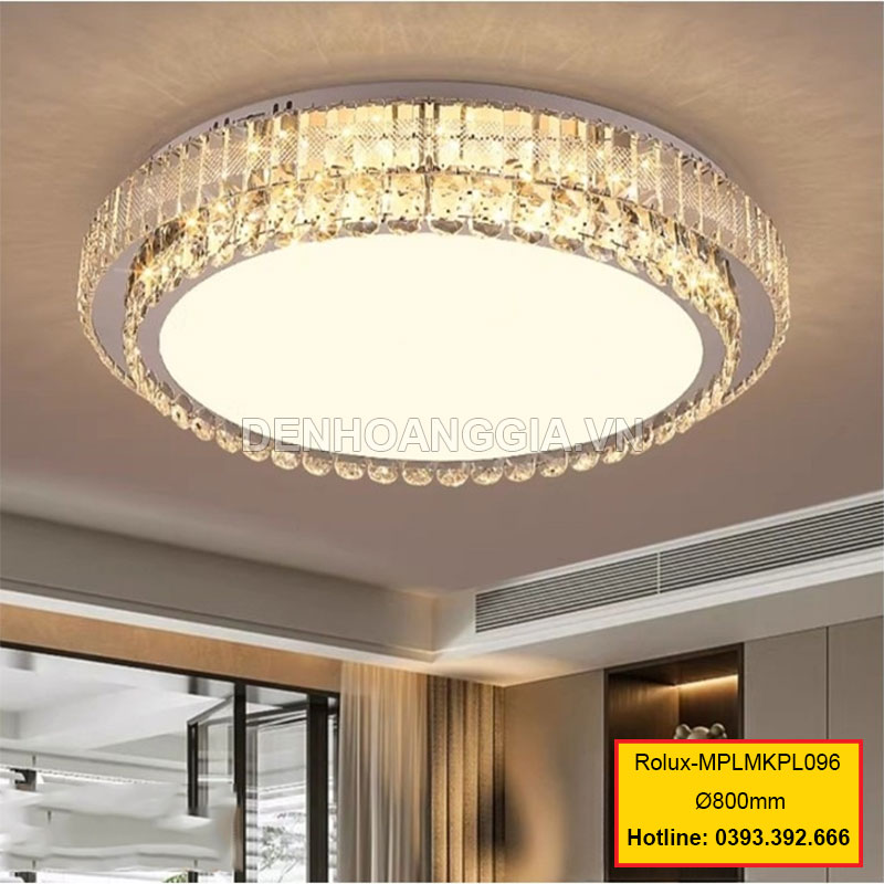 Đèn mâm mica pha lê trang trí Rolux-MPLMKPL096