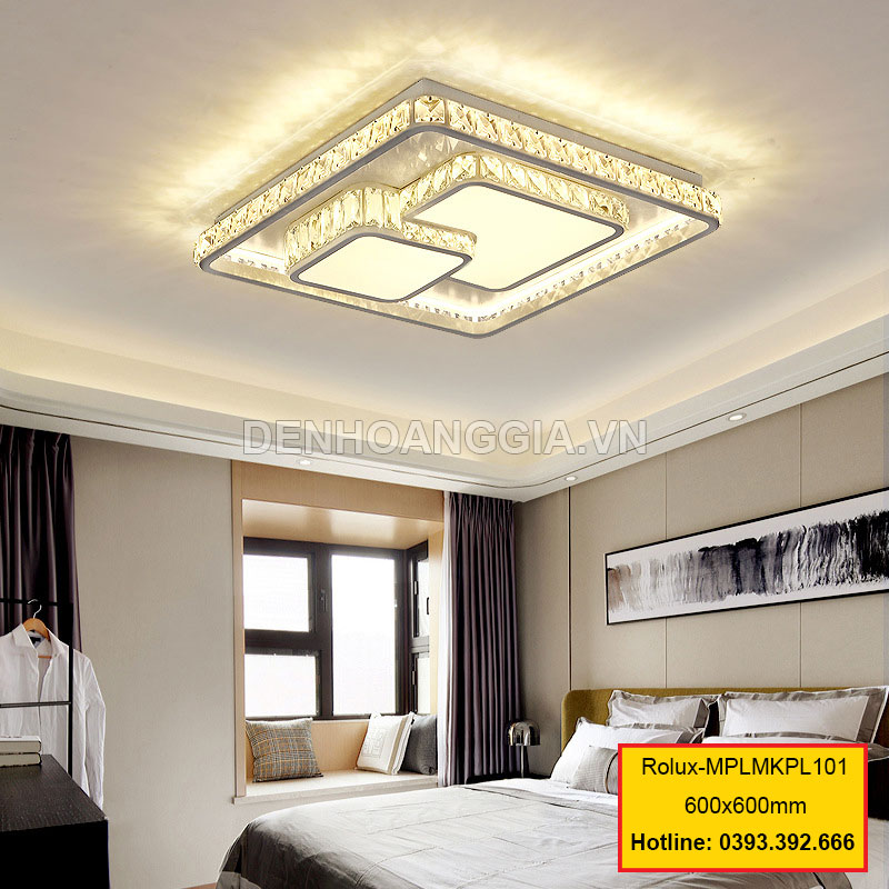Đèn mâm mica pha lê trang trí Rolux-MPLMKPL101