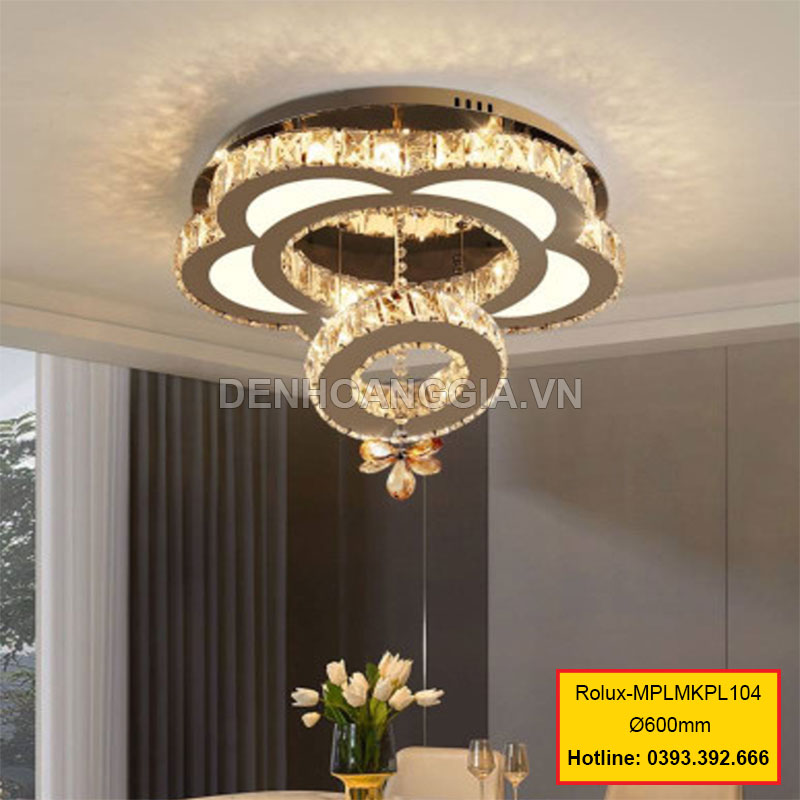 Đèn mâm mica pha lê trang trí Rolux-MPLMKPL104