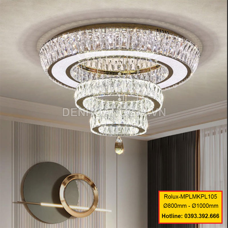 Đèn mâm mica pha lê trang trí Rolux-MPLMKPL105