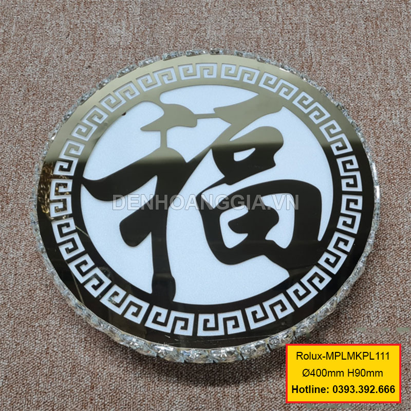Đèn mâm mica pha lê trang trí Rolux-MPLMKPL111