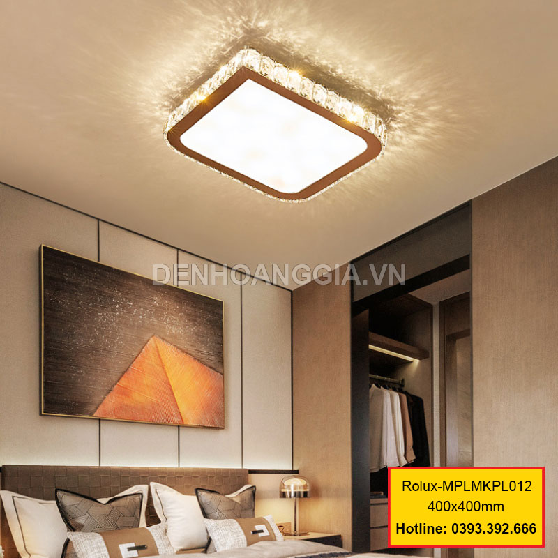 Đèn mâm mica pha lê trang trí Rolux-MPLMKPL012