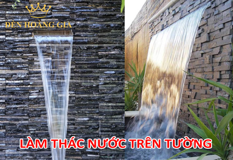Làm thác nước trang trí vách tường ngoài trời