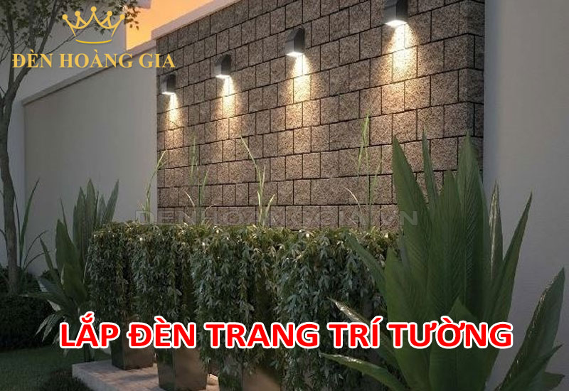 Lắp đèn led trang trí tường ngoài trời