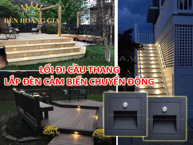 Đèn sân vườn cảm biến chuyển động, phù hợp lắp cho khu vực cầu thang