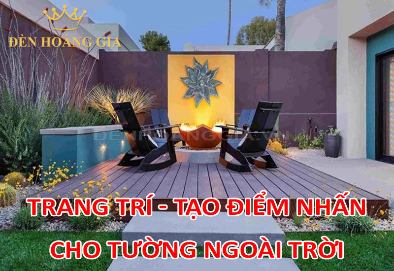 Trang trí tạo điểm nhấn ấn tượng cho tường ngoài trời 