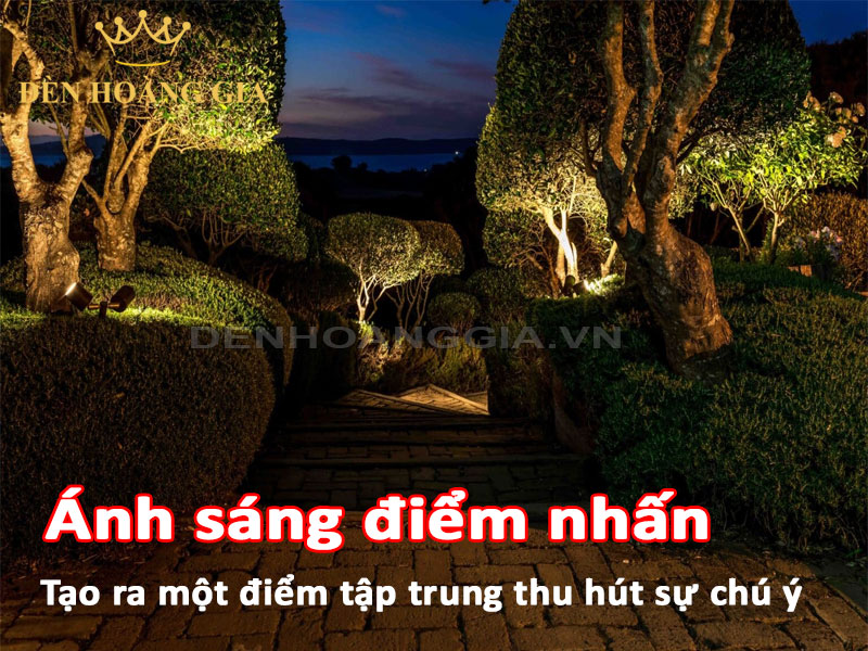 Ánh sáng điểm nhấn giúp tạo ra sự tập trung, thu hút sự chú ý