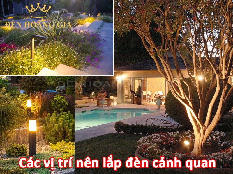 Những vị trí lắp đèn cảnh quan không nên bỏ sót