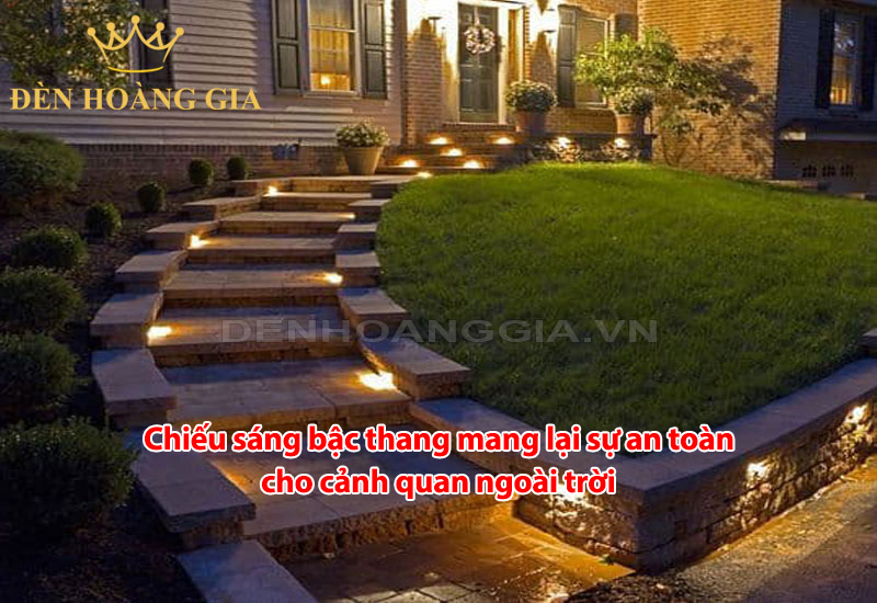 chiếu sáng bậc thang ngoài trời